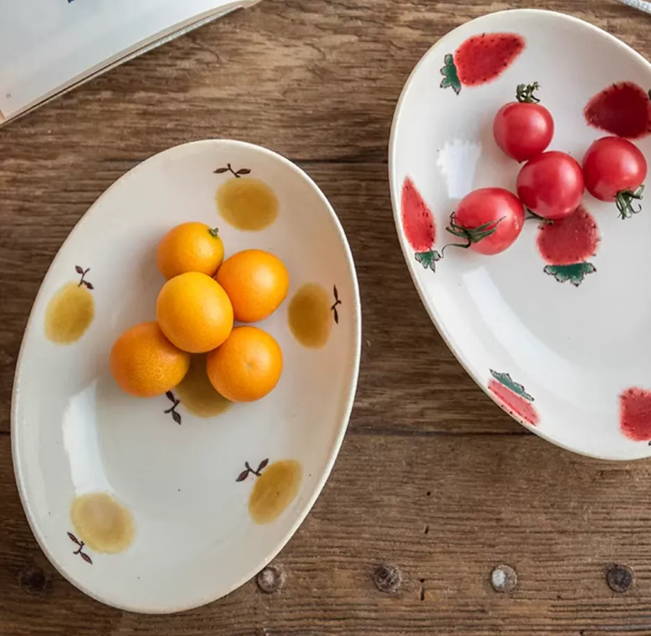 Mikan Fruit Oval Plate